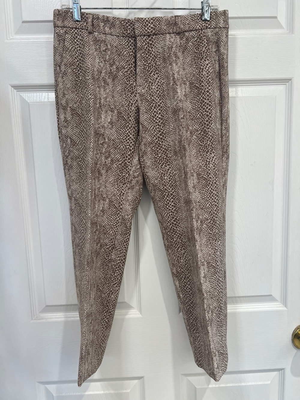 Banana Republic Brown Snake-Print Cropped Pants